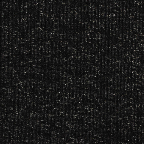 Black Marl French Terry, Cotton-Metallic