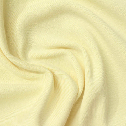 Cotton Polyester Rib Knit Fabric, 320 gsm, 162 cm — Yellow