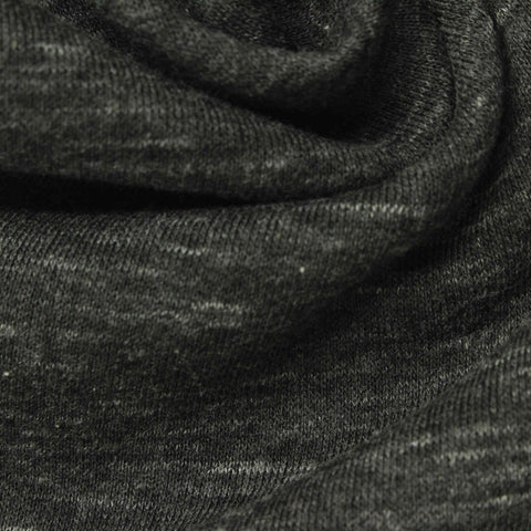 Brushed Polyester Cotton French Terry Fabric, 250 gsm, 165 cm — Grey