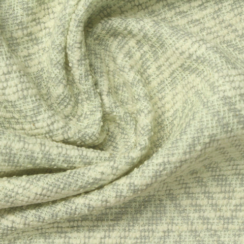 Polyester Cotton Stretch Bouclé Fabric, 230 gsm, 155 cm — Beige