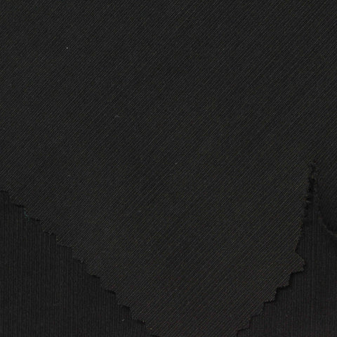 Polyester Nylon Blend Stretch Warp Knit Fabric, 160 gsm, 160 cm — Black