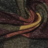 Mustard Bold-Plaid Chunky Knit, Viscose-Poly — photo 2