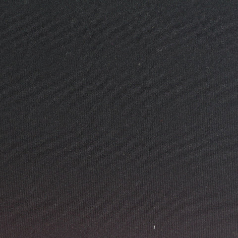 Polyester Stretch Rib Knit Fabric, 235 gsm, 145 cm — Black