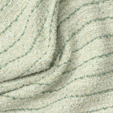Green Horizontal-Stripe Bouclé, Polyester — photo 2