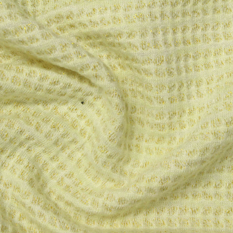 Gold Geometric Chunky Knit, Viscose-Poly