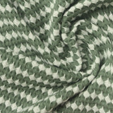 Striped Polyester Cotton Stretch Jersey Knit Fabric, 200 gsm, 150 cm — Green — photo 2