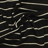 White Horizontal-Stripe Rib Knit, Polyester — photo 2