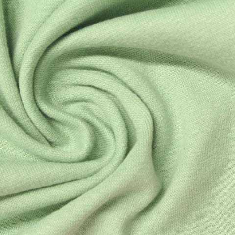 Polyester Cotton Stretch Rib Knit Fabric, 300 gsm — Green