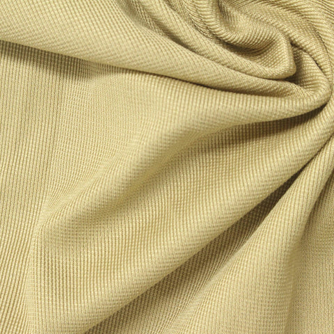 Polyester Stretch Rib Knit Fabric, 225 gsm, 160 cm — Khaki