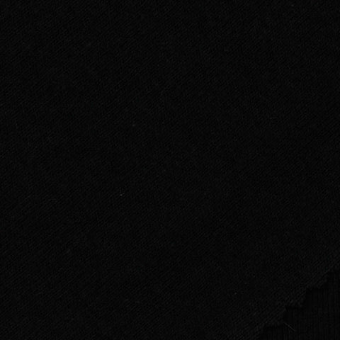 100% Cotton Rib Knit Fabric, 282 gsm, 23 cm — Black