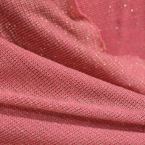 Pink Marl Chunky Knit, Polyester, 155 gsm