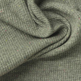 Grey-Green Marl Waffle Knit, Poly-Cotton — photo 2