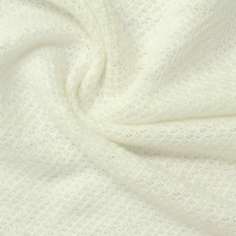Off-White Geometric Chunky Knit, Poly-Cotton, 130 gsm