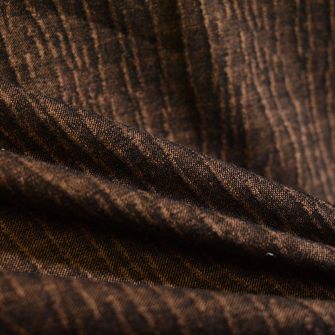 Light Brown Abstract Jacquard, Poly-Viscose