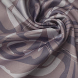 Brown Abstract Sateen, Poly-Spandex — photo 2