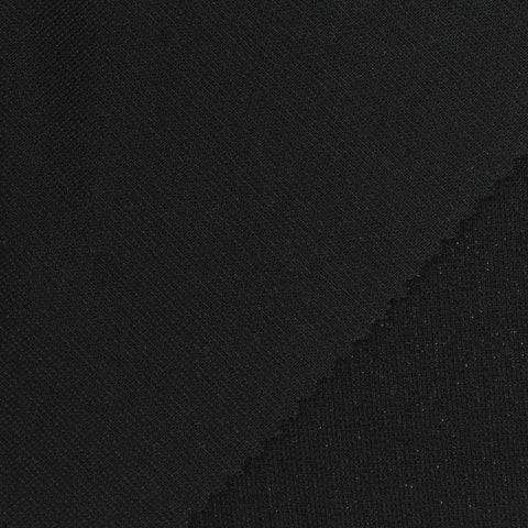 Black Marl Ponte Knit, Viscose-Poly