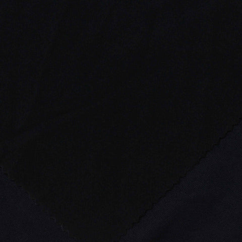 100% Polyester Piqué Knit Fabric, 185 gsm, 170 cm — Black