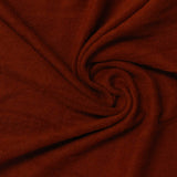 Brushed Polyester Stretch Chunky Knit Fabric, 200 gsm, 155 cm — Brown — photo 2