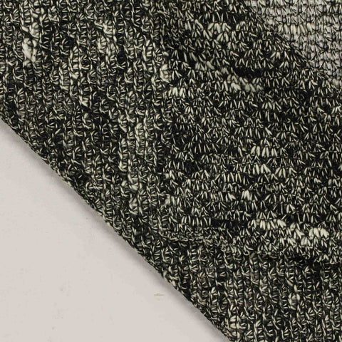 Black Marl Chunky Knit, Polyester, 194 gsm