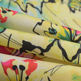 Pink Abstract-Floral Peachskin, Polyester — photo 2