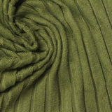 Polyester Stretch Rib Knit Fabric, 220 gsm — Khaki — photo 2