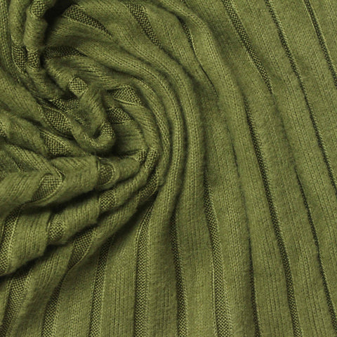 Polyester Stretch Rib Knit Fabric, 220 gsm — Khaki, ref EF-260693
