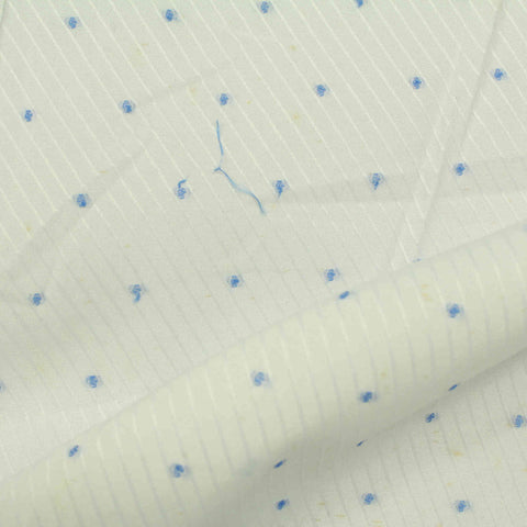 Blue Dots Jacquard, Poly-Cotton