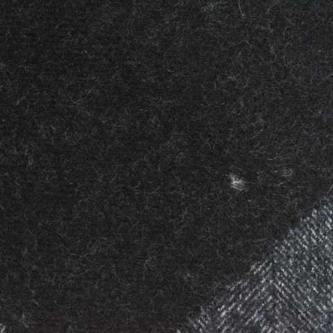 Dark Grey Herringbone Bouclé, Wool-Poly