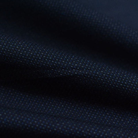 Navy Marl Interlock Knit, Viscose-Nylon