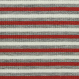 Red Horizontal-Stripe Rib Knit, Polyester — photo 2
