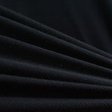 Viscose Stretch Rib Knit Fabric, 210 gsm, 158 cm — Black — photo 2