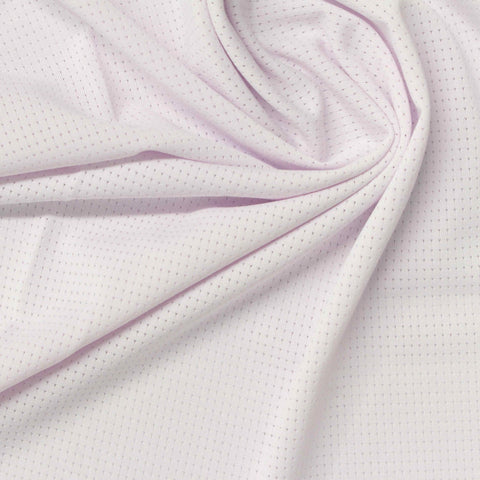 Polyester Stretch Birdseye Knit Fabric, 180 gsm, 175 cm — White