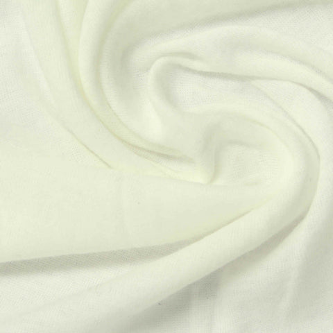 Cotton Viscose Stretch Rib Knit Fabric, 100 gsm, 155 cm — White