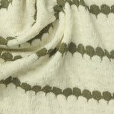 Jacquard Polyester Cotton Chunky Knit Fabric, 240 gsm, 160 cm — White — photo 2