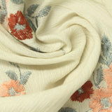 Peach Floral Crepe, Viscose — photo 2