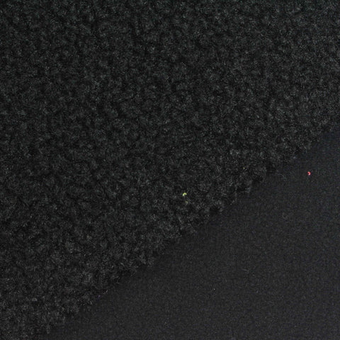 100% Polyester Fleece Fabric, 580 gsm, 175 cm — Black