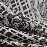 Black Floral Chunky Knit, Poly-Viscose — photo 2