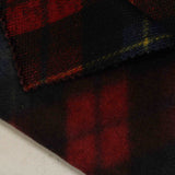 Dark Red Plaid Chunky Knit, Polyester — photo 2