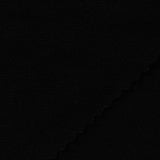 Brushed Polyester Viscose Stretch Interlock Knit Fabric, 196 gsm, 155 cm — Black — photo 2