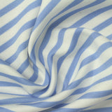 Light Blue Horizontal-Stripe Scuba Knit, Viscose-Poly — photo 2