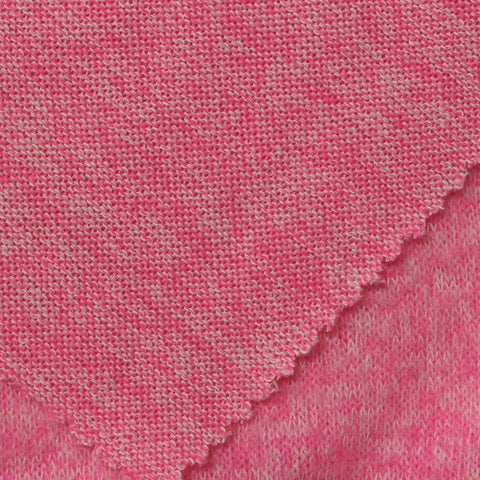 Pink Marl Chunky Knit, Viscose-Poly, 180 gsm, 155 cm
