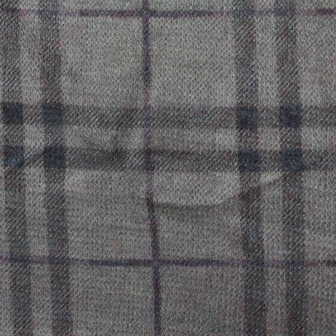 Grey Plaid Knit