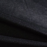 Polyester Viscose Stretch Piqué Knit Fabric, 400 gsm, 150 cm — Black — photo 2