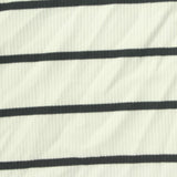 Black Horizontal-Stripe Rib Knit, Polyester — photo 2