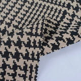 Black Houndstooth Jacquard, Poly-Cotton — photo 2