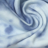 Blue Abstract Rib Knit, Cotton-Poly — photo 2