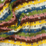 Pink Horizontal-Stripe Chunky Knit, Polyester — photo 2