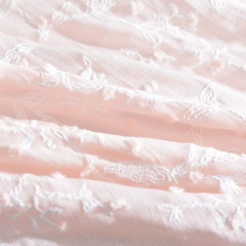 White Floral Voile, Cotton