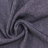 Heathered Purple Marl Rib Knit, Polyester — photo 2
