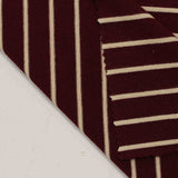 Burgundy Horizontal-Stripe Knit, Poly-Viscose — photo 2